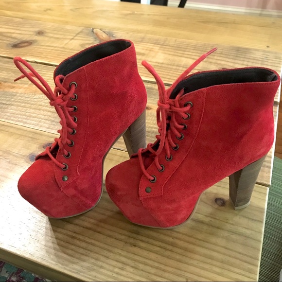 Jeffrey Campbell lita suede leather booties - Picture 2 of 7